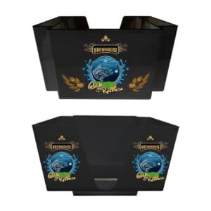customized black plastic bar caddy