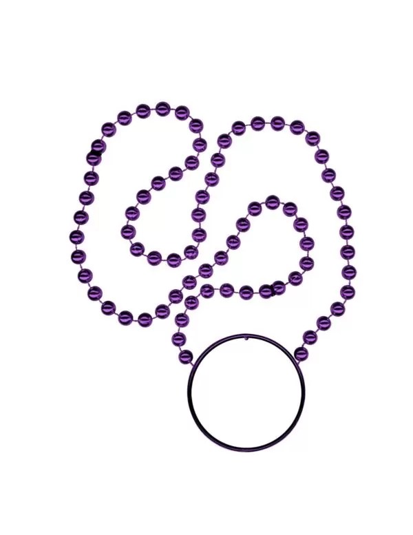 purple beads with disk