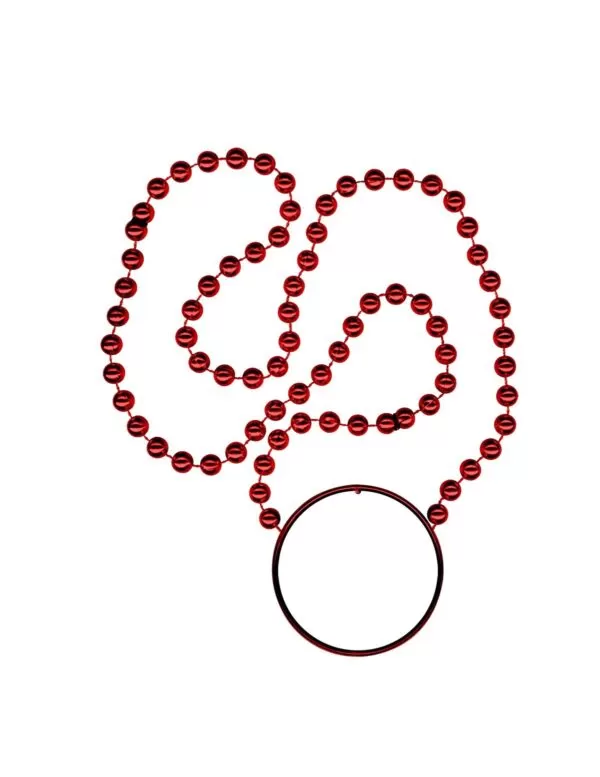 red beads with disk