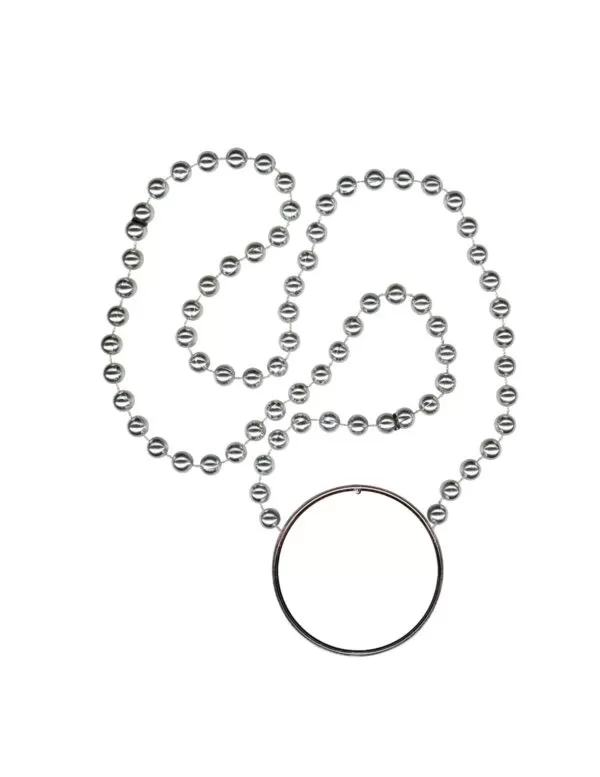 silver beads with disk