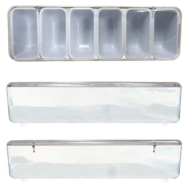 empty white plastic condiment tray