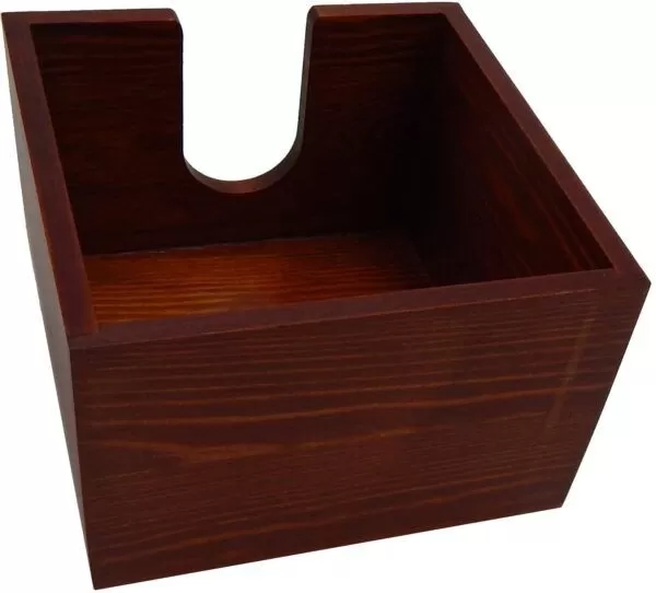 red wood napkin holder