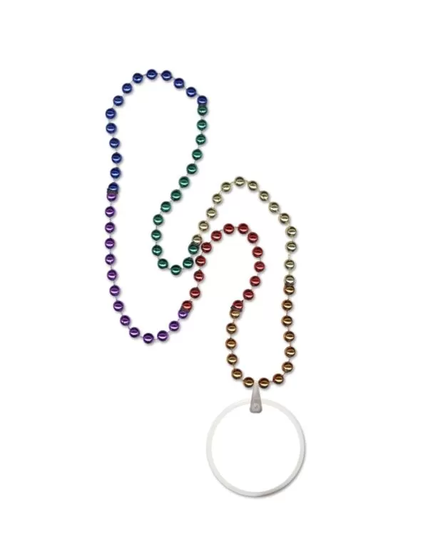 rainbow beads with decal