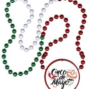Mardi Gras Beads with Inline Medallion Multicolor