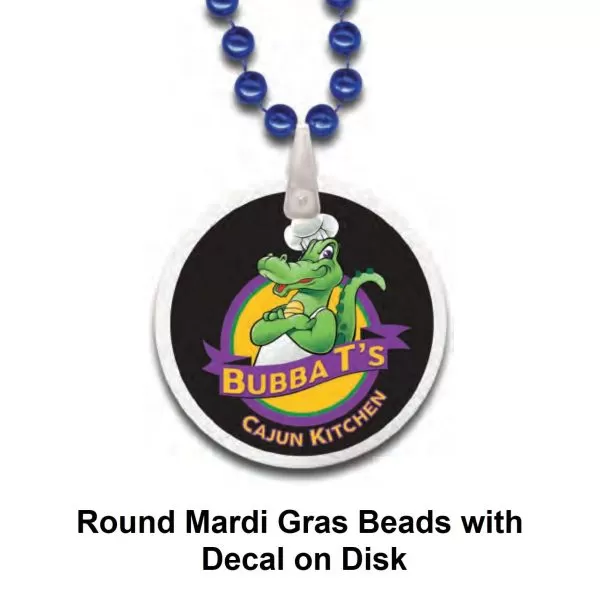 Mardi Gras Beads with Disk - Image 2
