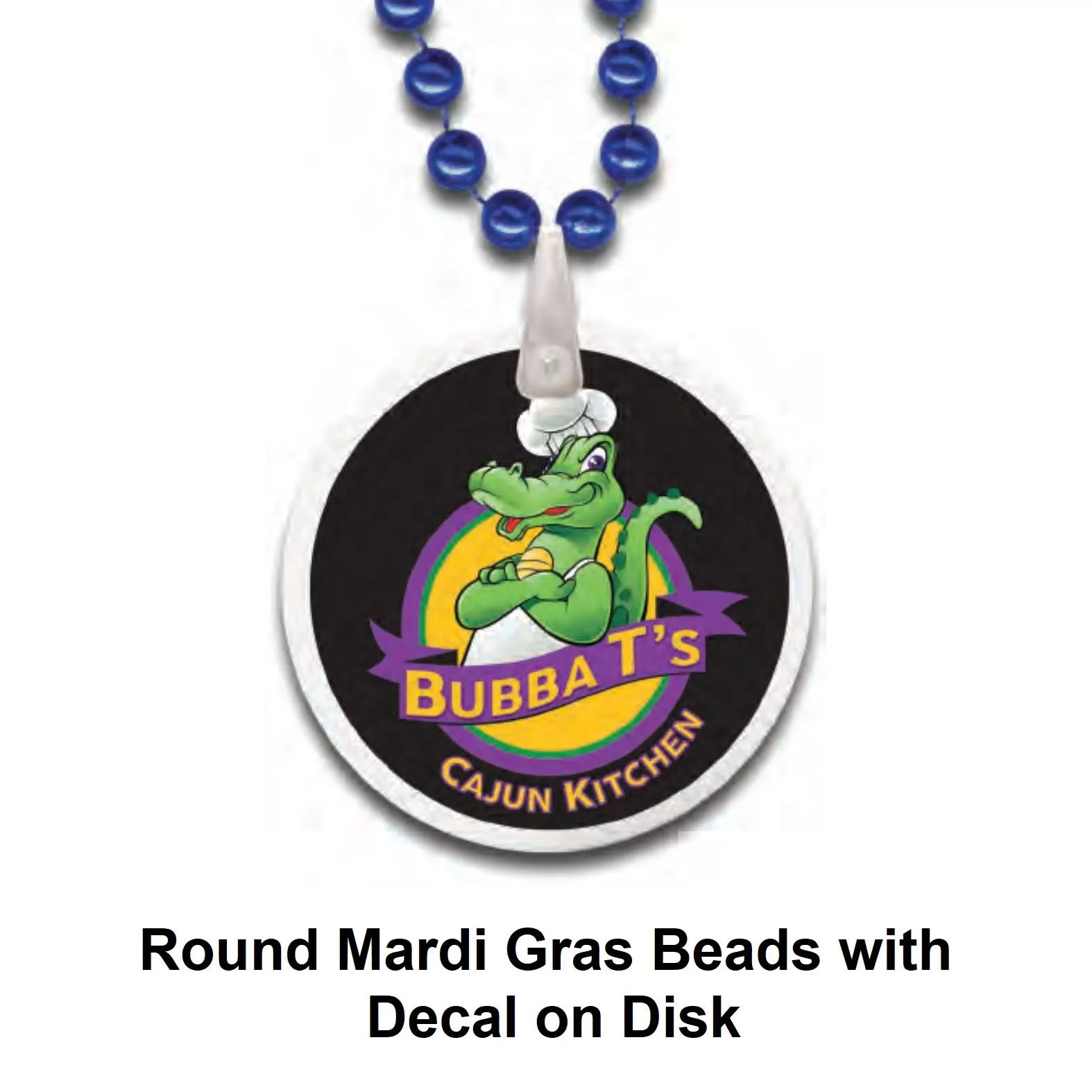 Mardi Gras Beads with Disk - Image 2