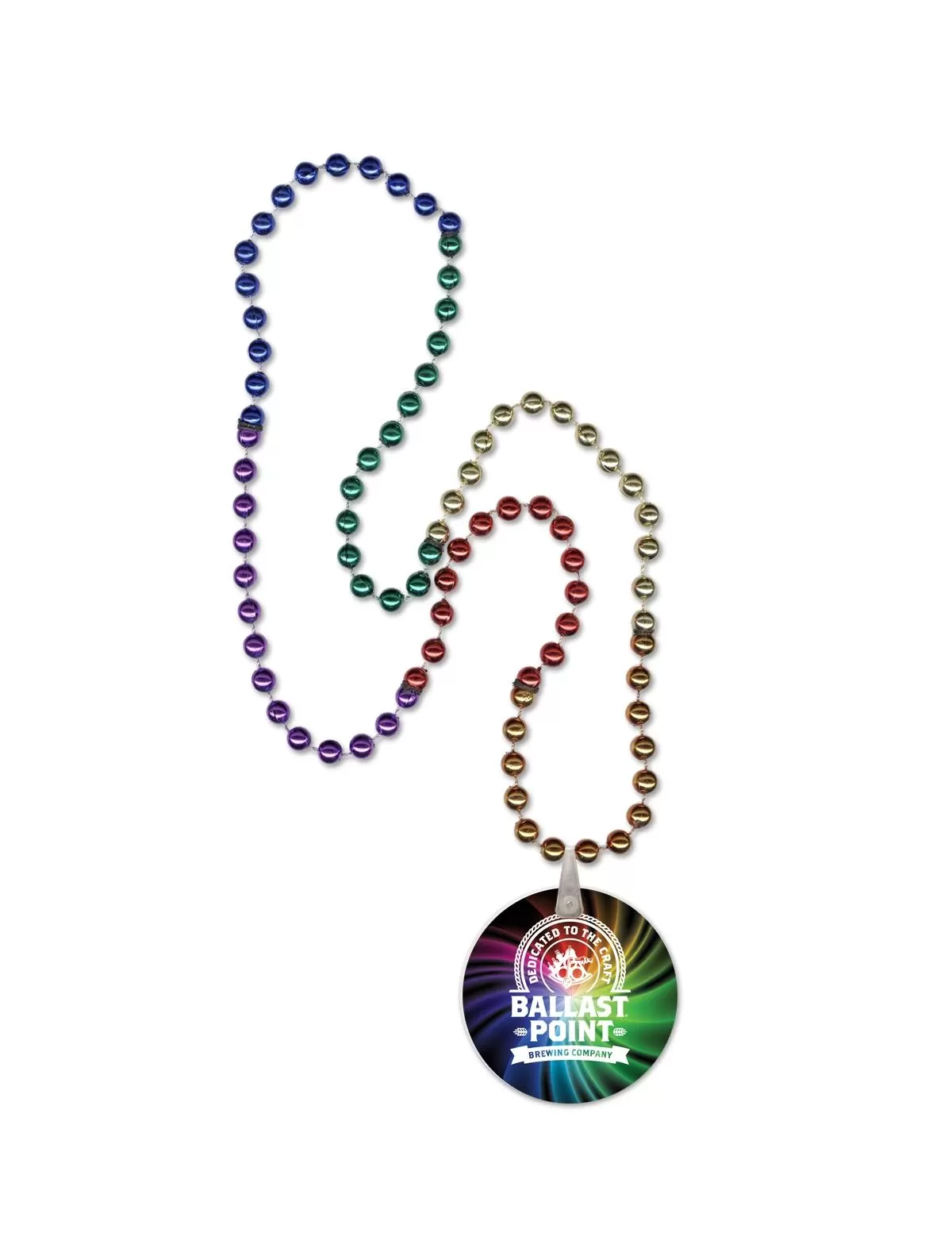 Mardi Gras Beads with Disk - Image 3