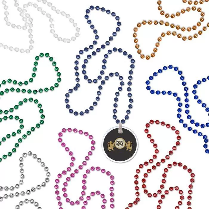 Mardi Gras Beads with Disk